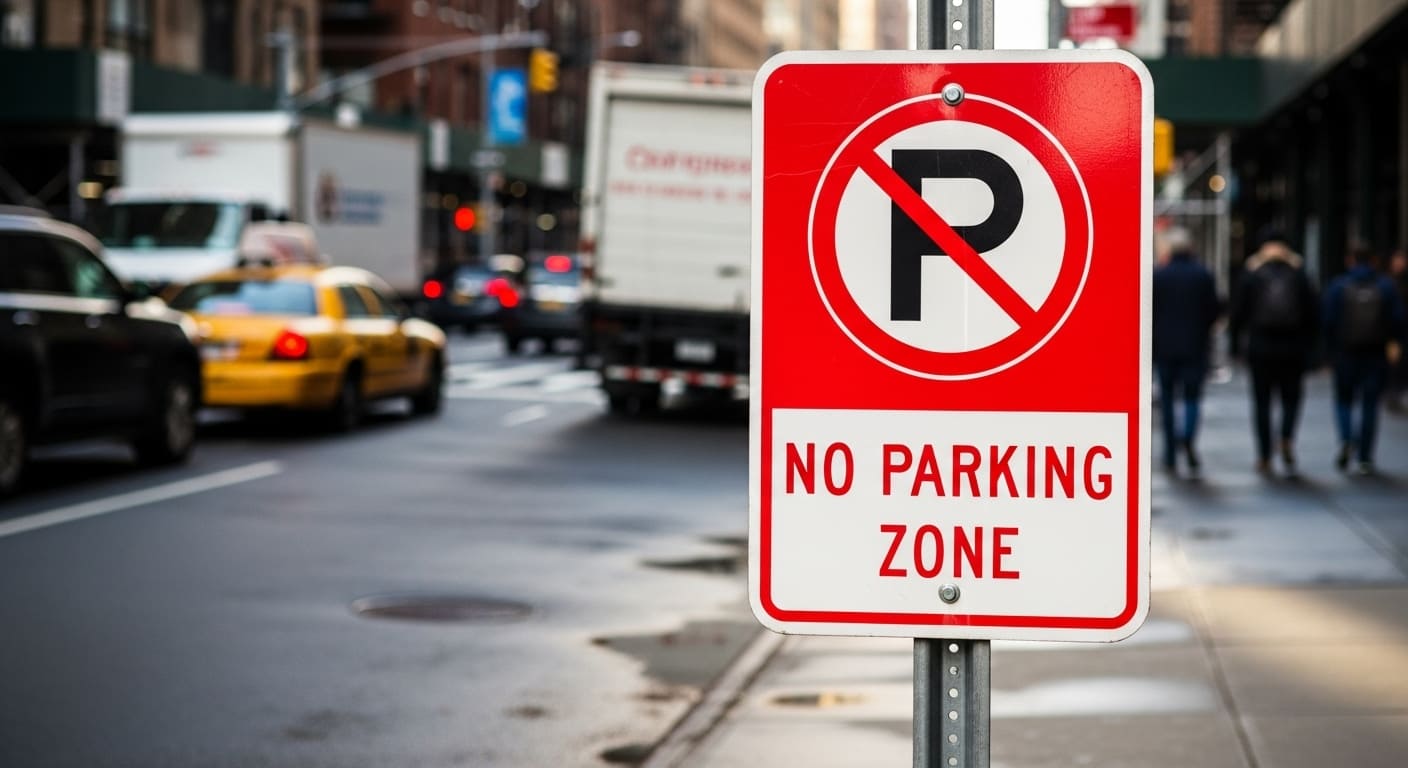 주정차 과태료 고지서가 차량에 부착된 모습