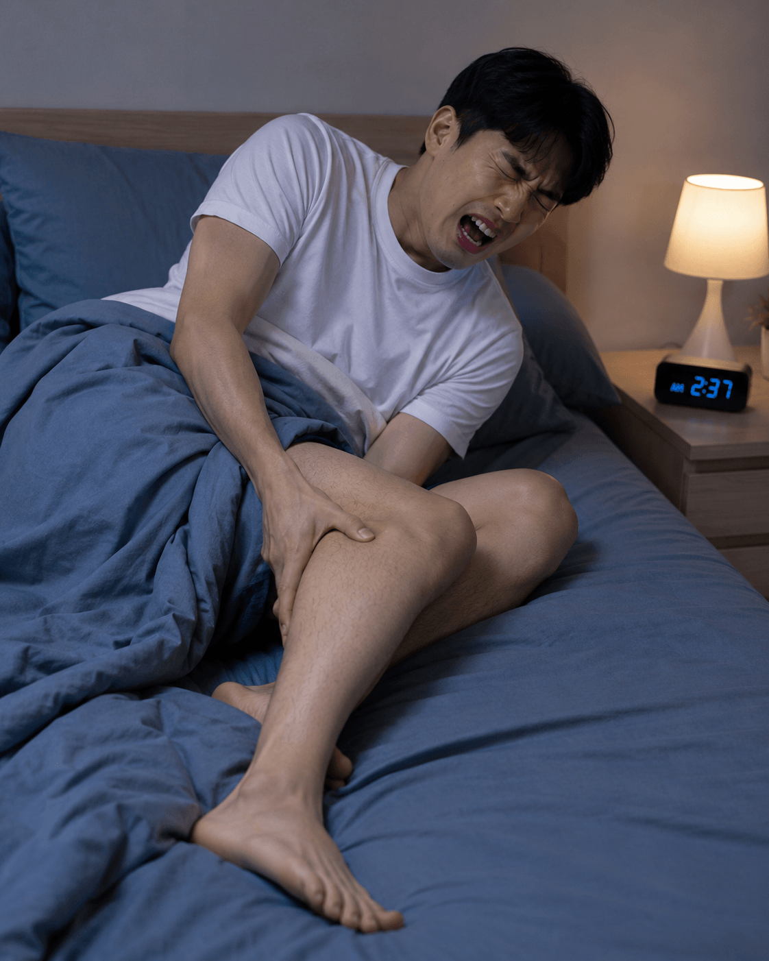 자다가 쥐가 나는모습