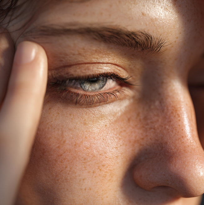 눈떨림으로 안정시키는 모습