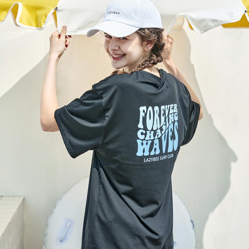 나우앤뉴 레이지비 쿨링 라이트 루즈핏 반팔 여성 래쉬가드