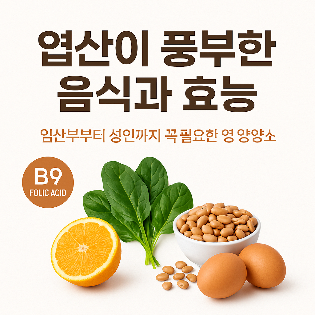 엽산 효능과 권장 섭취량, 음식으로 챙기는 방법