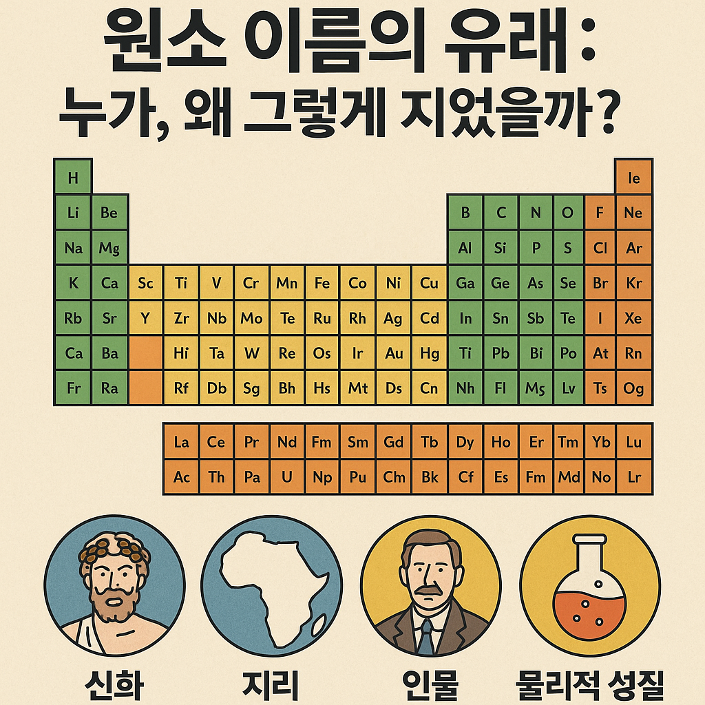 원소 명명법의 기원과 의미, 흥미로운 사례들을 통해 과학을 넘어선 이야기
