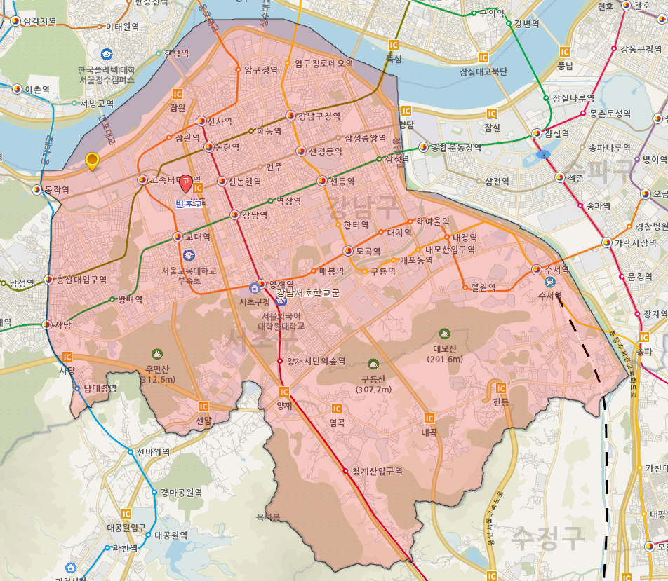 학구도-안내서비스-반포아크로리버파크-고등학교-배정학교