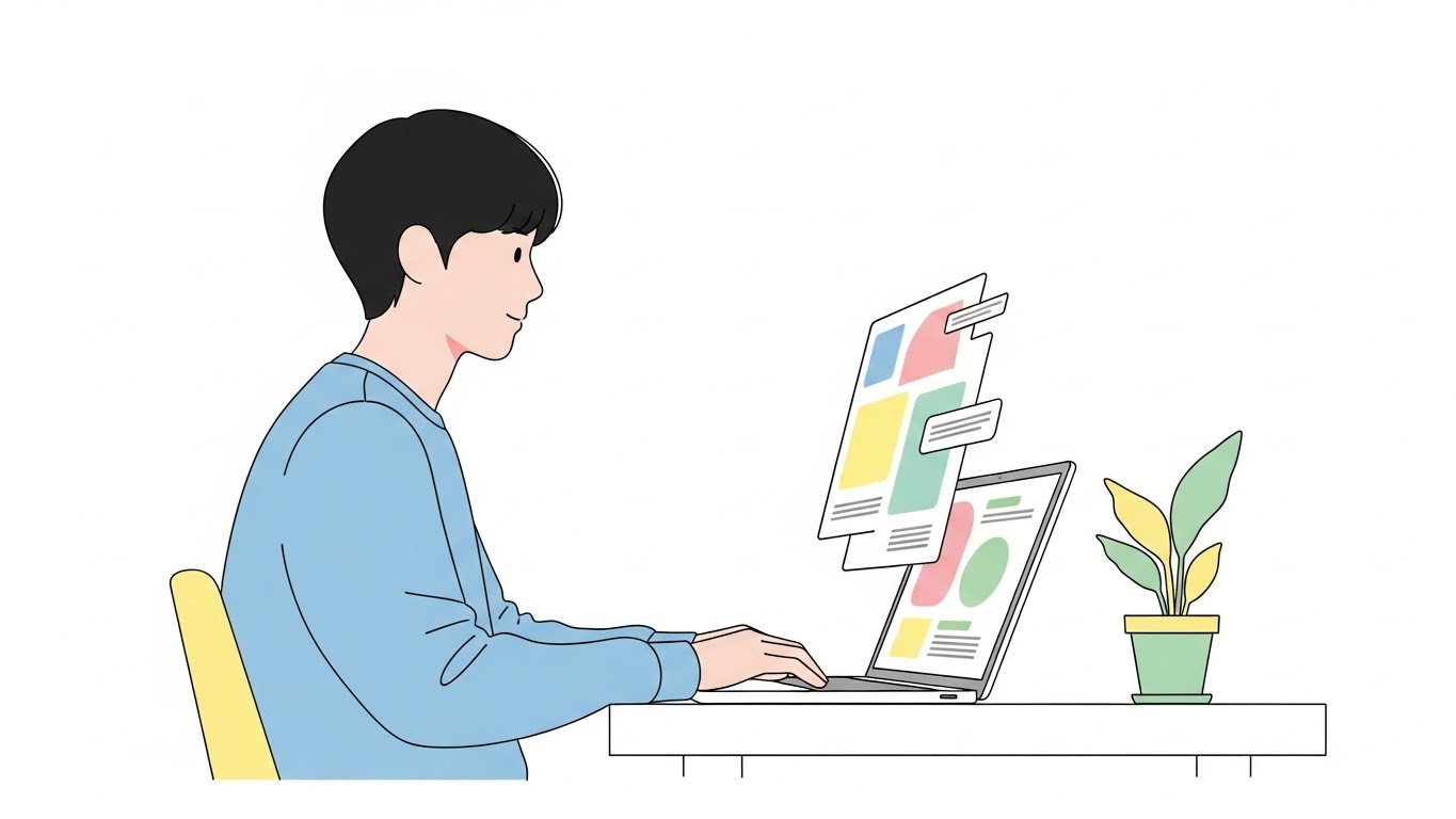 노트북을 보며 만족스러운 표정을 짓는 성인&amp;#44; 수익은 운이 아니라 운영 방식에 따라 달라진다는 점을 이해해야 합니다.