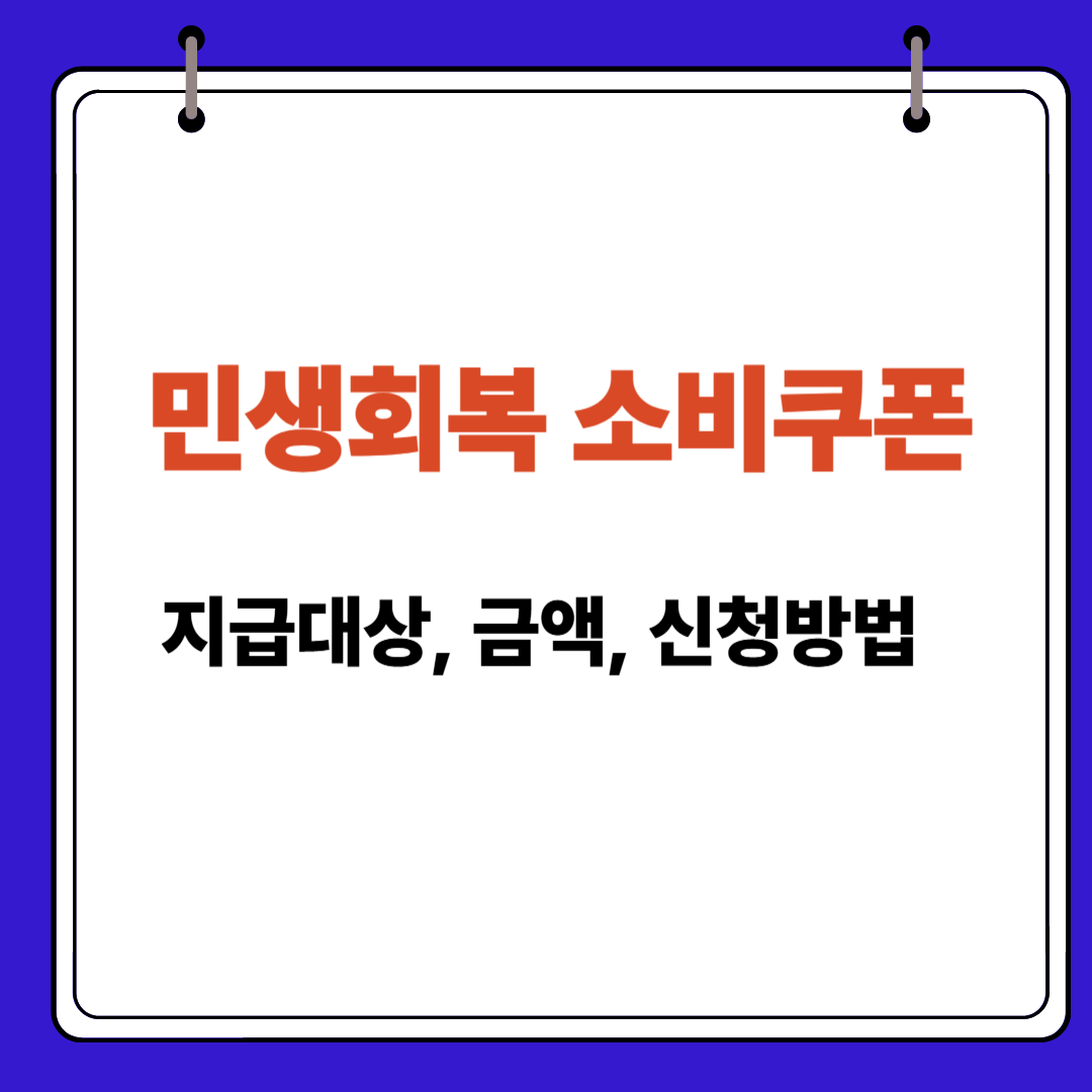 민생회복 소비쿠폰