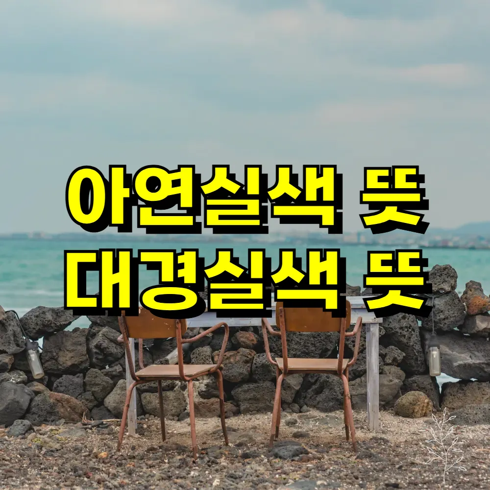 아연실색 뜻 대경실색 뜻