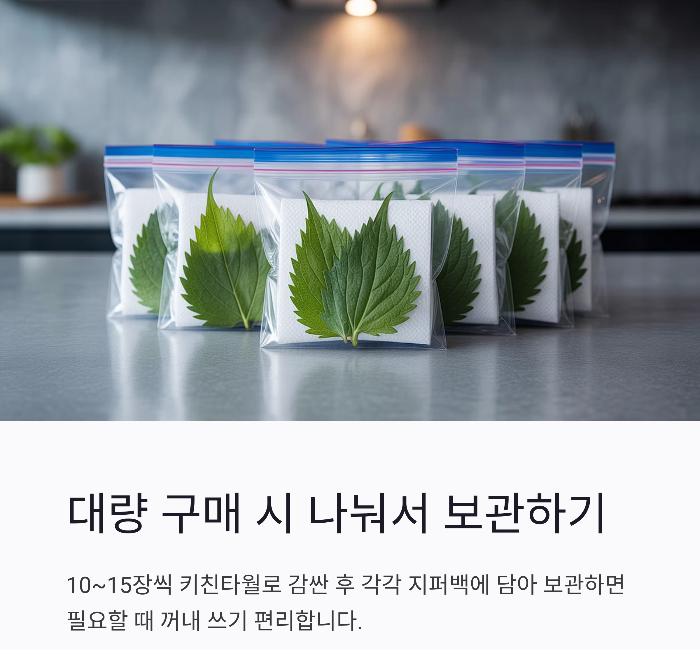 깻잎을 더 오래 신선하게! 수분 조절 보관법 꿀팁
