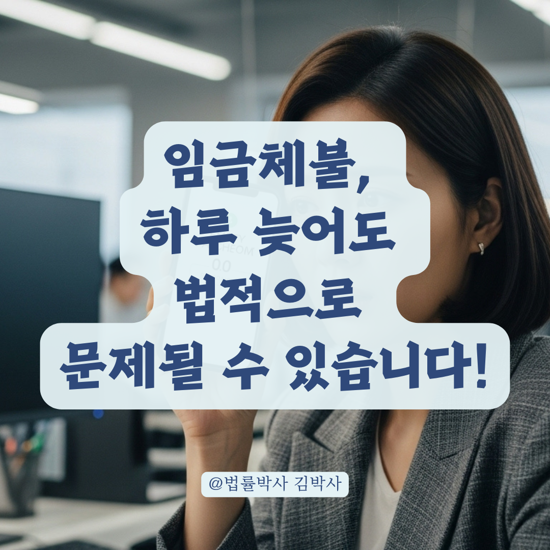 임금체불, 며칠 지나야 법적 문제로 인정받는지 기준 정리.