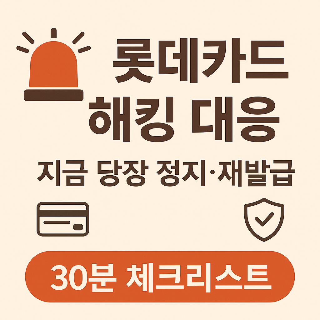 롯데카드 해킹 의심. 지금 재발급해야 한다는 경고 썸네일