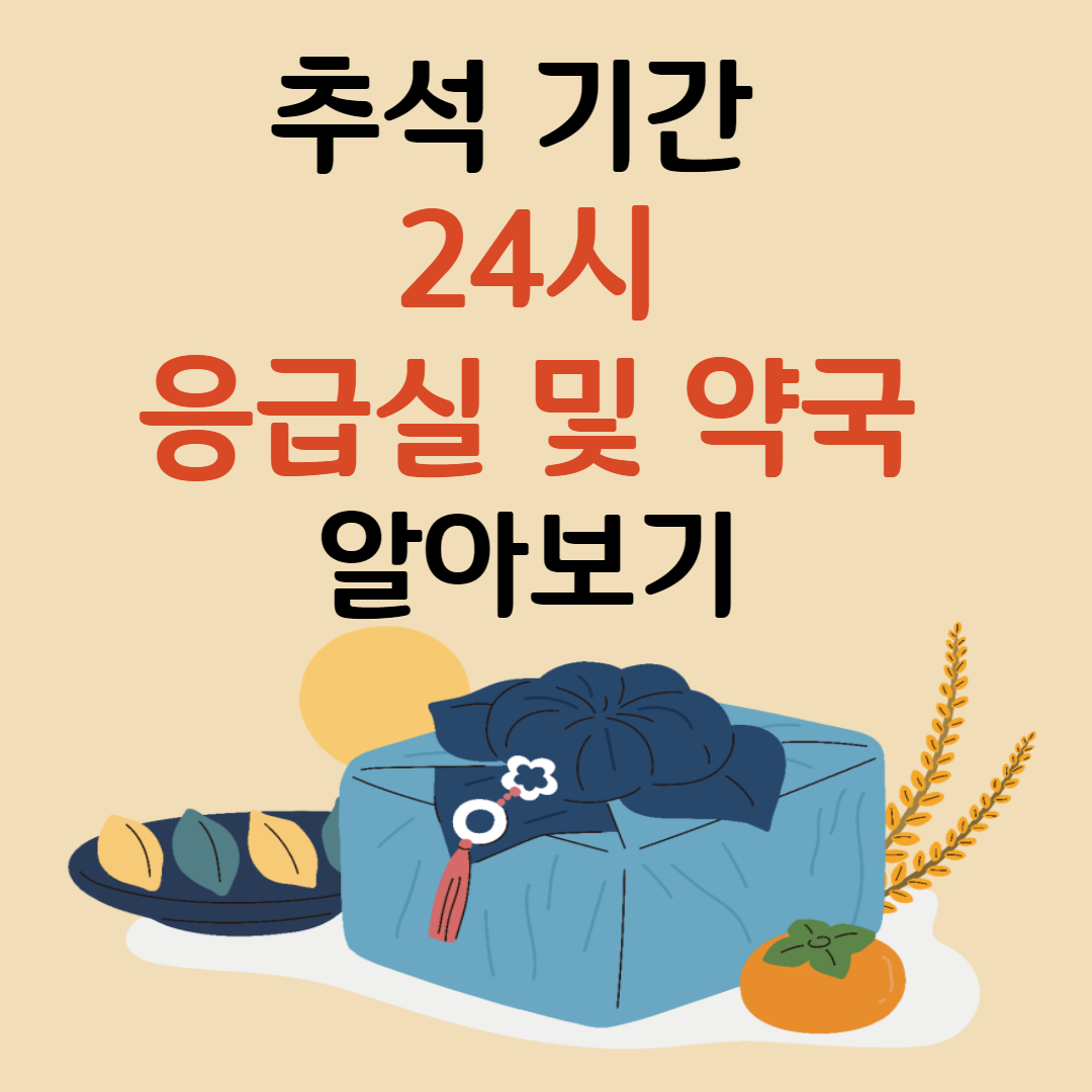 추석 기간 24시 응급실과 24시 약국 정보