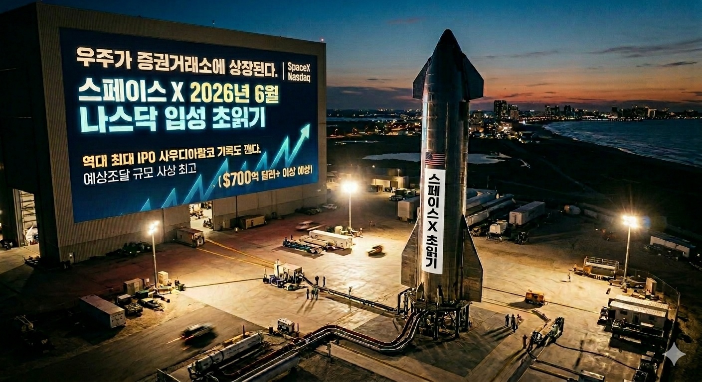 우주가 증권 거래소에 상장 된다 - 스페이스X, 2026년 6월 12일 나스닥 입성 초읽기