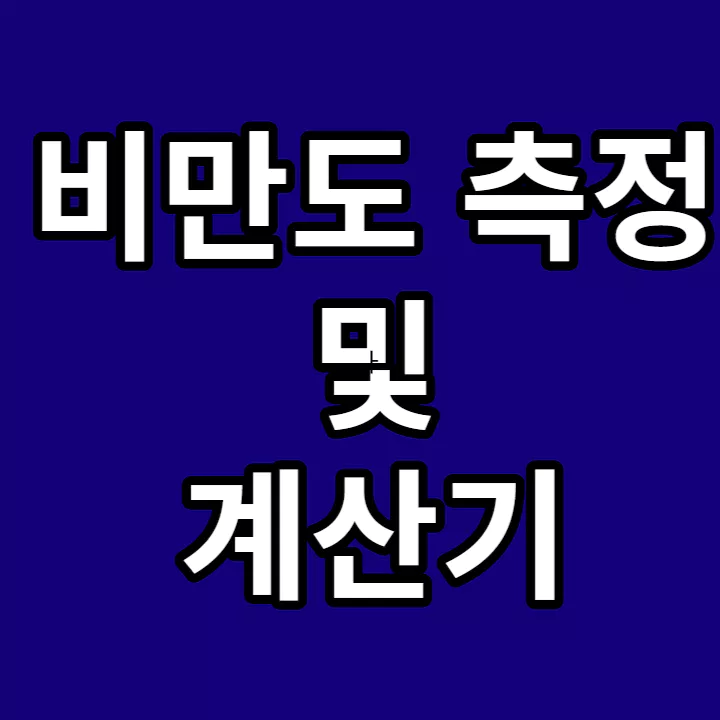 비만도-측정-계산기