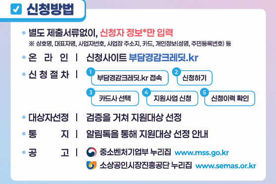 신청 방법 및 신청처 안내