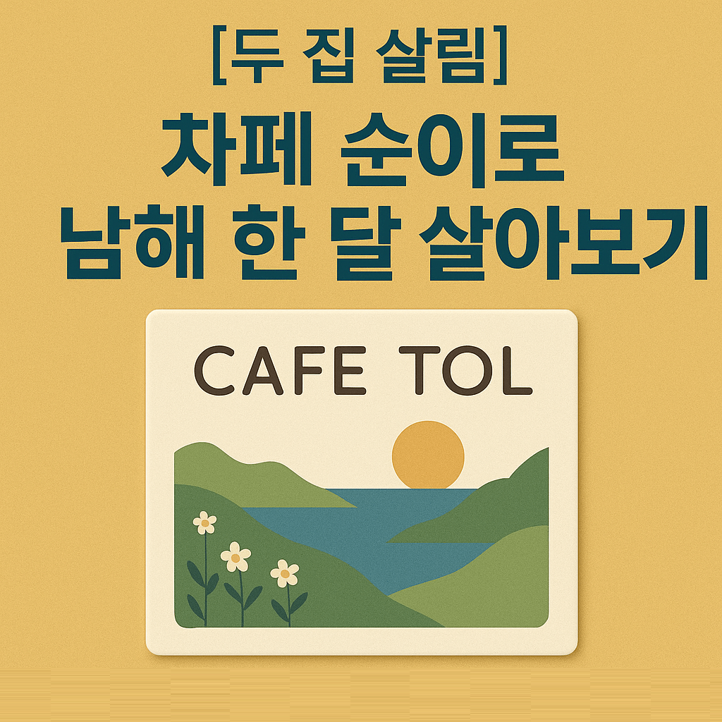 생생정보 두 집 살림 카페 순이로 남해 한 달 살아보기 카페 톨 생생정보 2299회