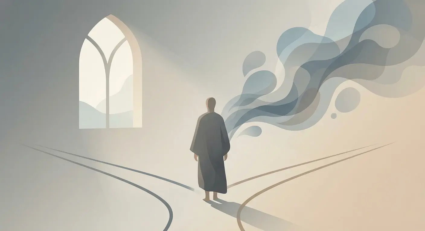 An illustration showing explanations forming after a choice is made