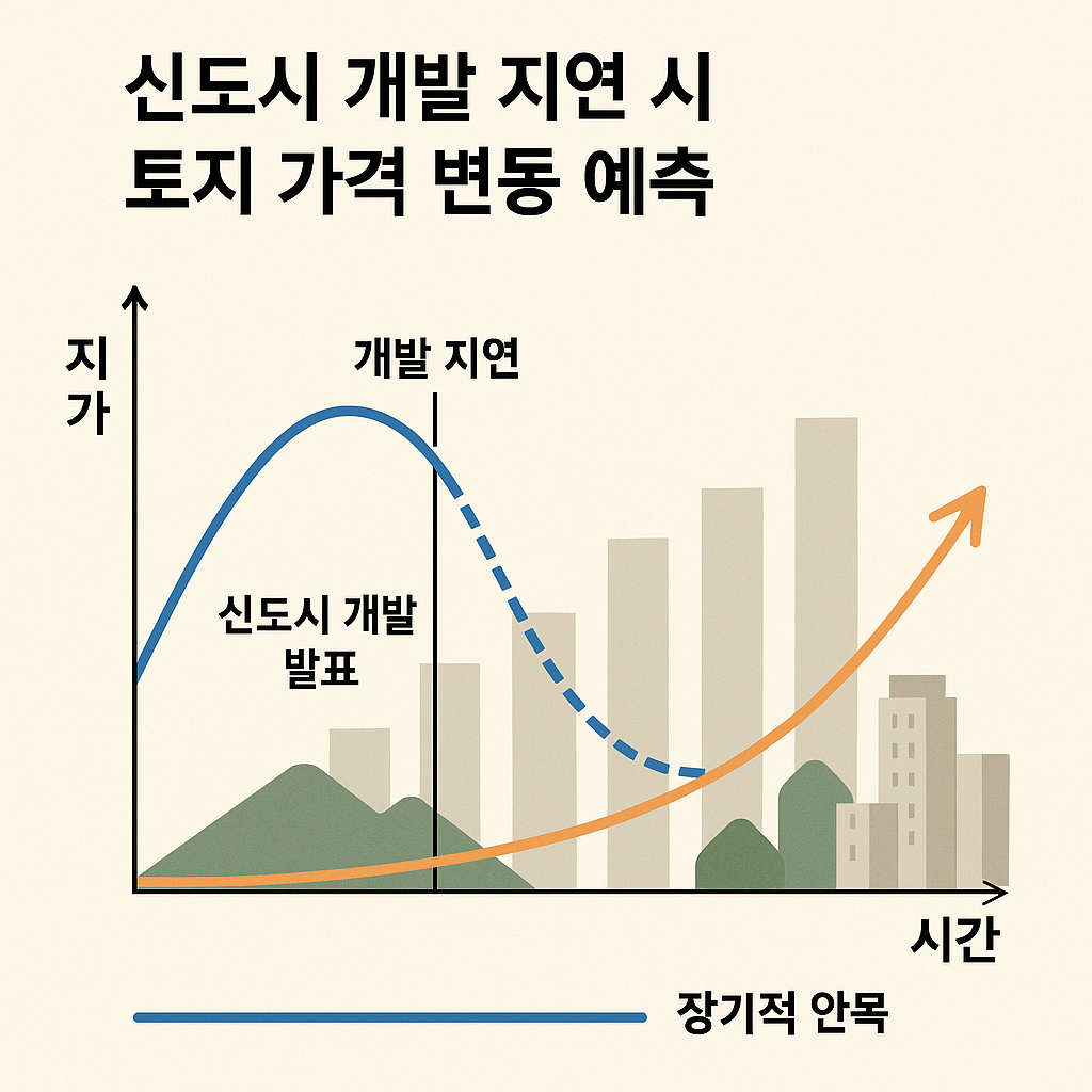 개발 지연 시 토지 가격 변동 예측