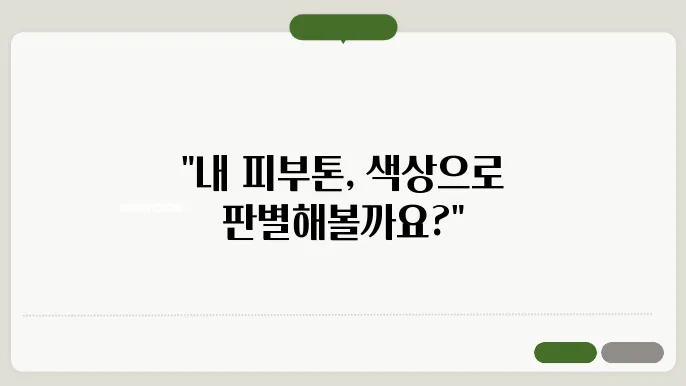 퍼스널컬러 테스트로 나의 톤 구별하는 법 (쿨톤 vs 웜톤)