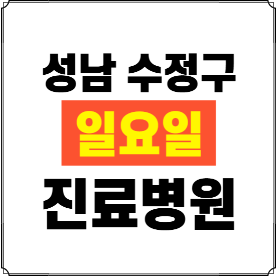 성남시 수정구 일요일 진료병원 찾기 ❘ 24시 휴일 주말 응급 야간 심야 문여는 병원