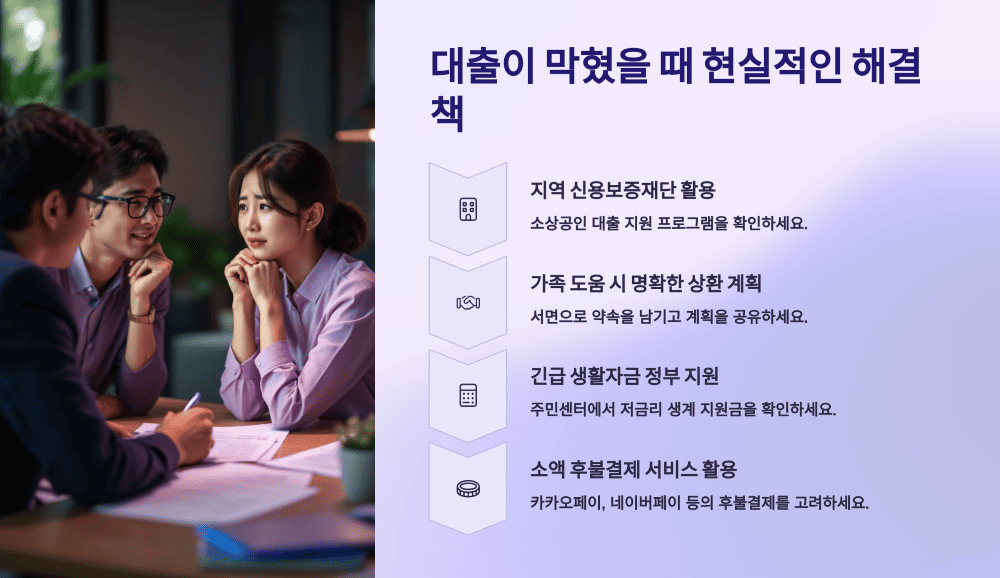 대출이 막혔을 때 현실적인 해결책