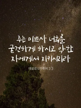 데살로니가후서 3장 3절 묵상 - 주는 미쁘사 너희를 굳건하게 하시고 악한 자에게서 지키시리라_28