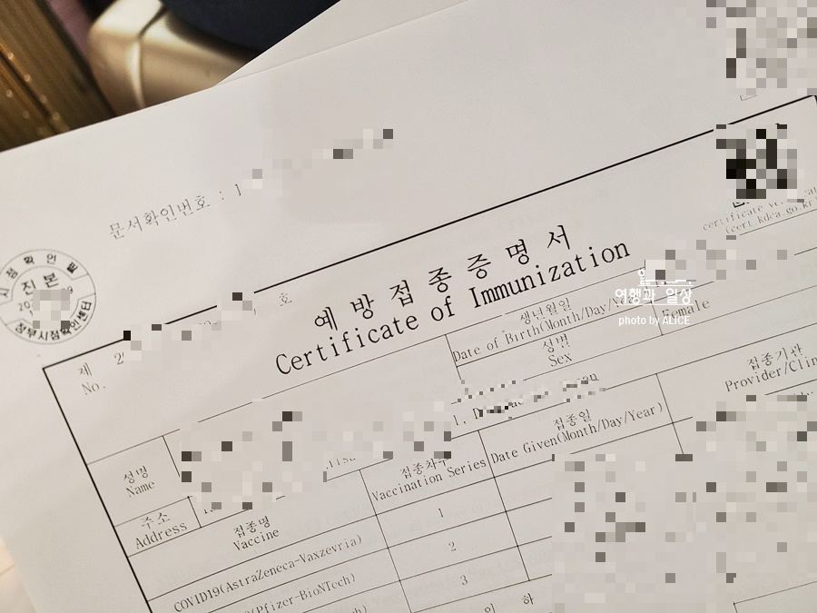 코로나 19 영문 백신접종증명서 집에서 간편하게 발급하는 방법