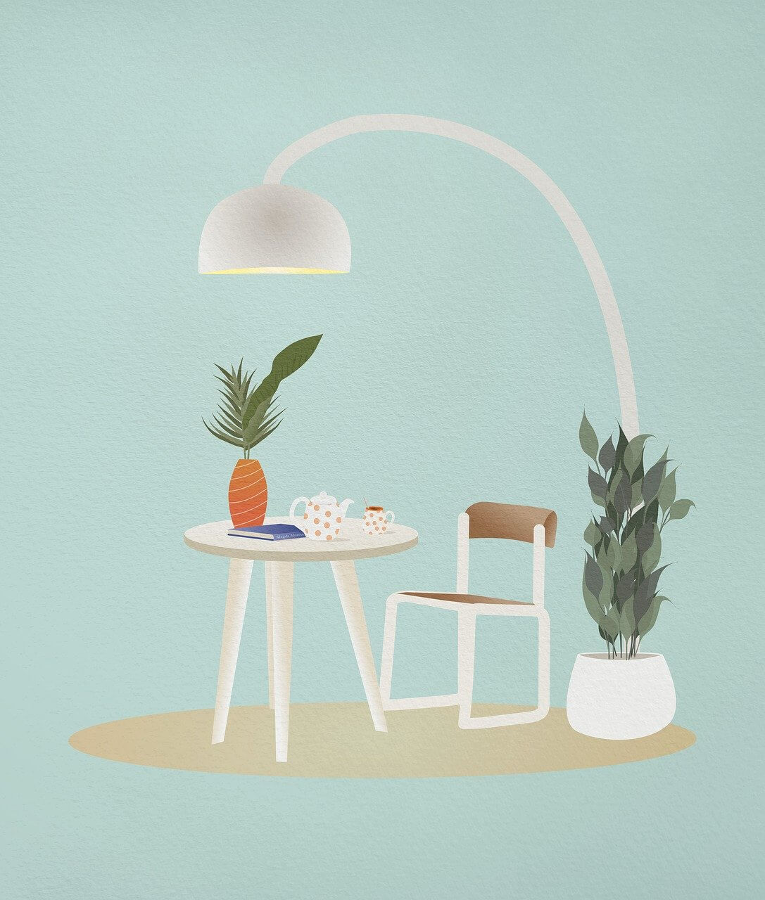 가구 화분 조명