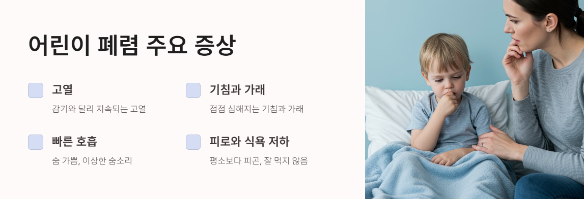 어린이 폐렴 주요 증상