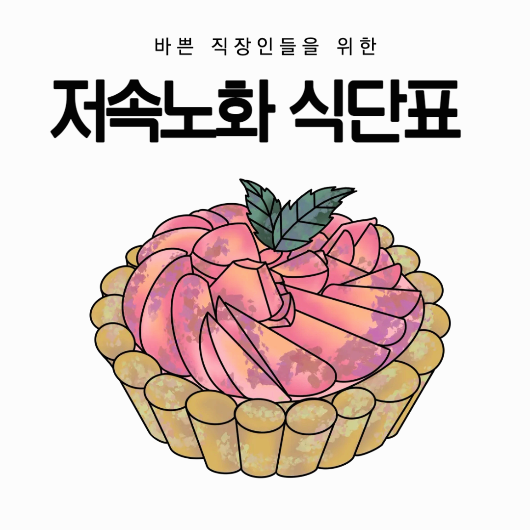 직접 실천한 1주일 저속노화 식단표