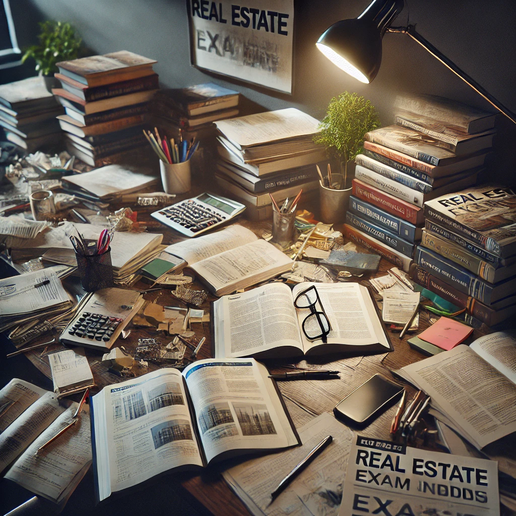 어지럽고 정리되지 않은 책상 모습