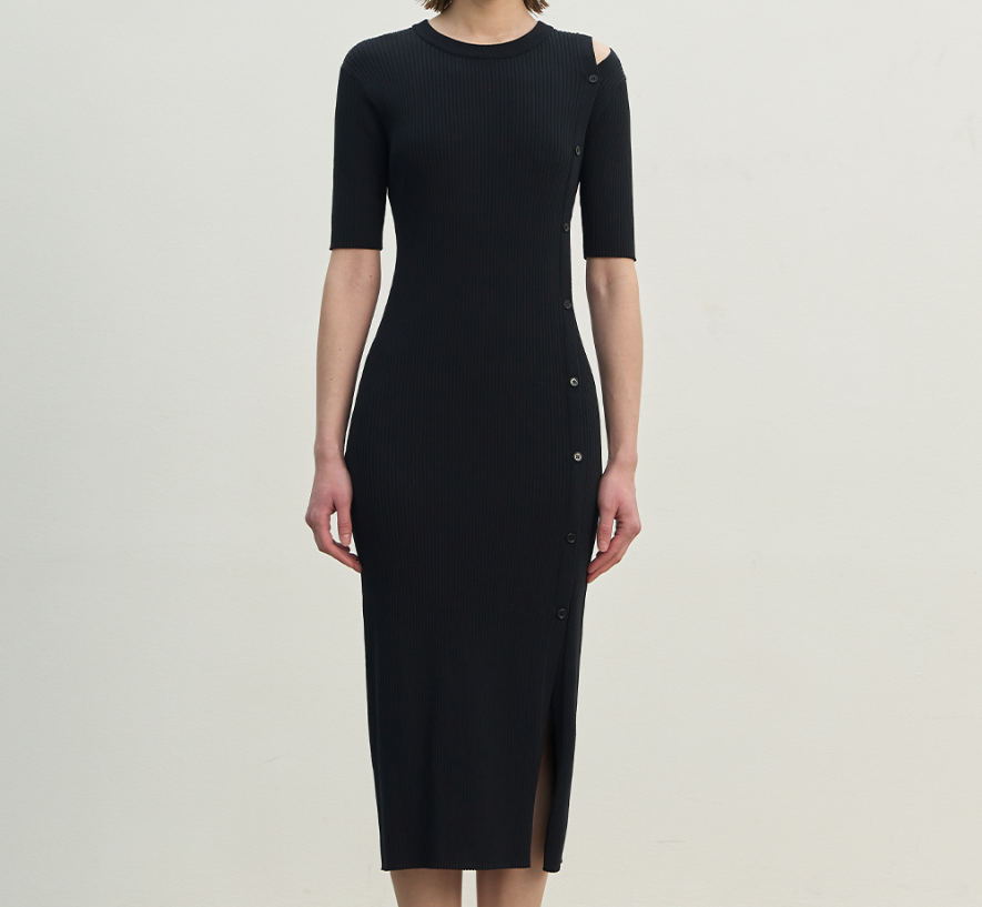 봄니트원피스 에센셜 헤바 컷아웃 니트 원피스 봄니트원피스의 정석을 보여주는 아이템