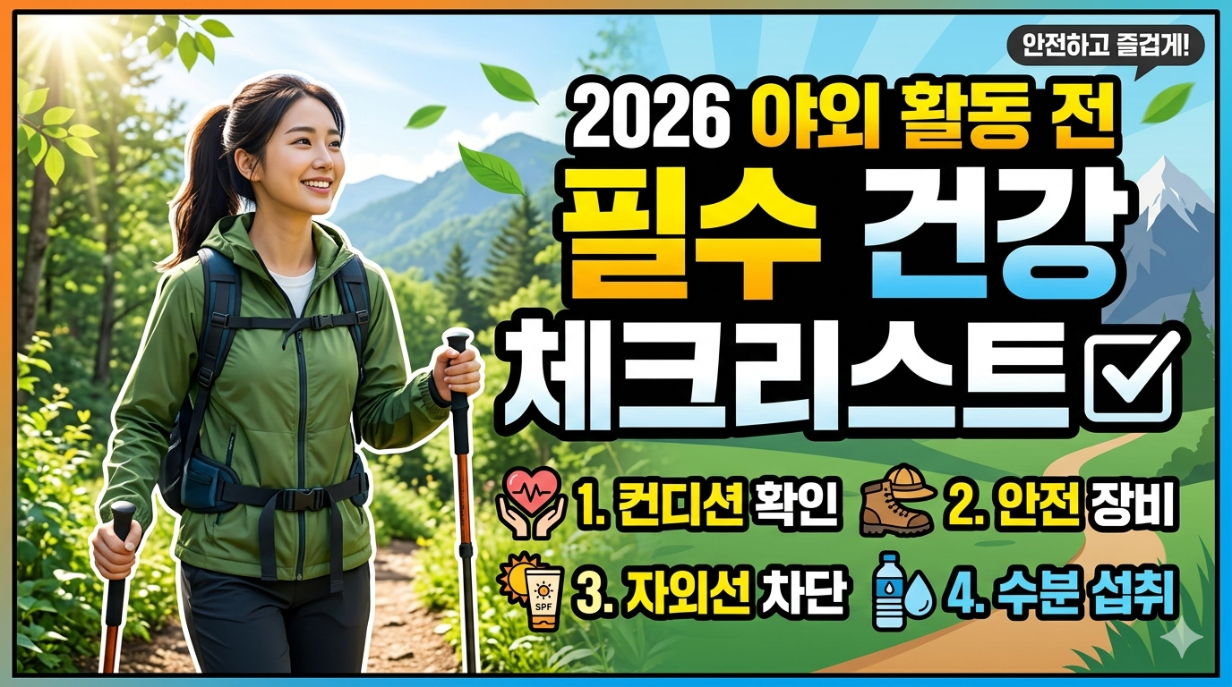 2026 야외 활동 전 필수 건강 체크리스트