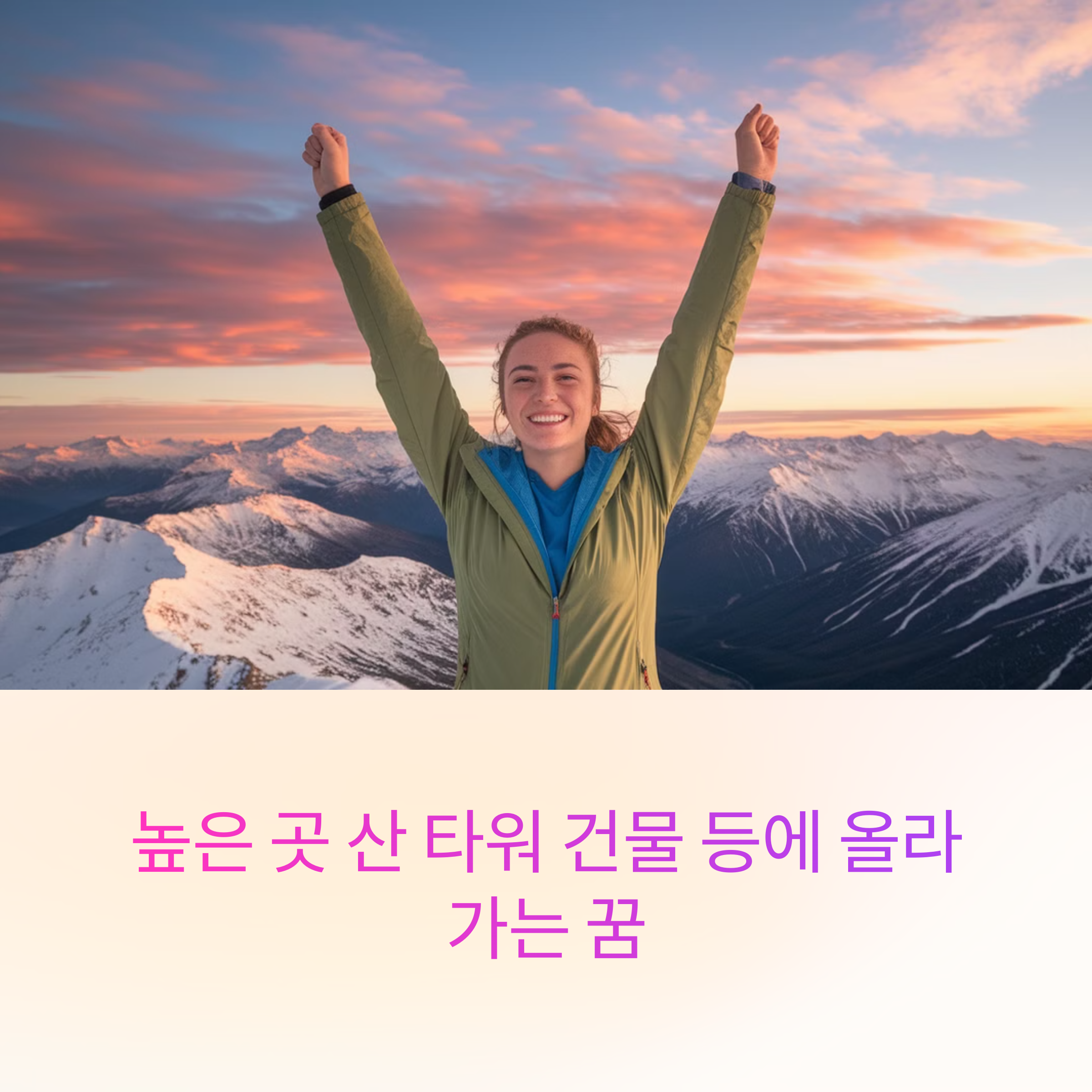 높은 곳 산 타워 건물 등에 올라가는 꿈