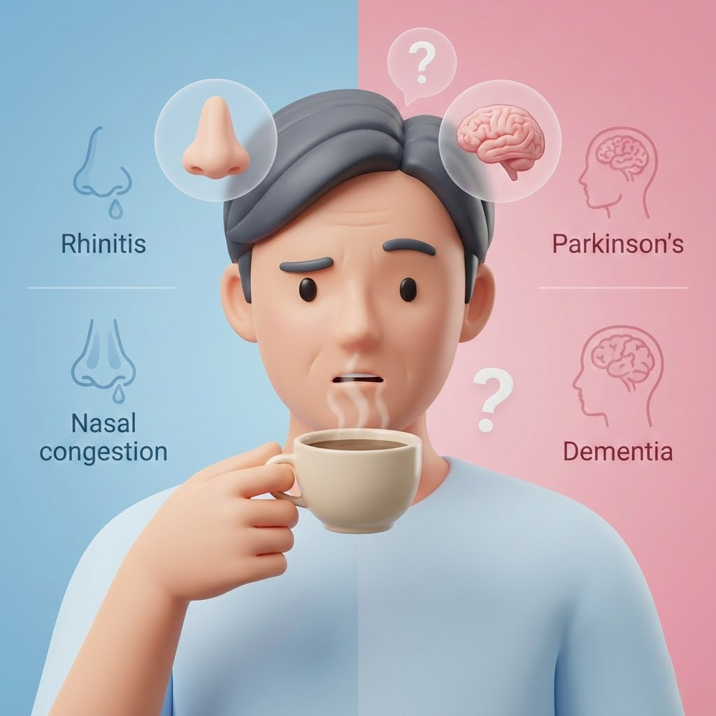 후각저하, 뇌질환의 첫 경고등