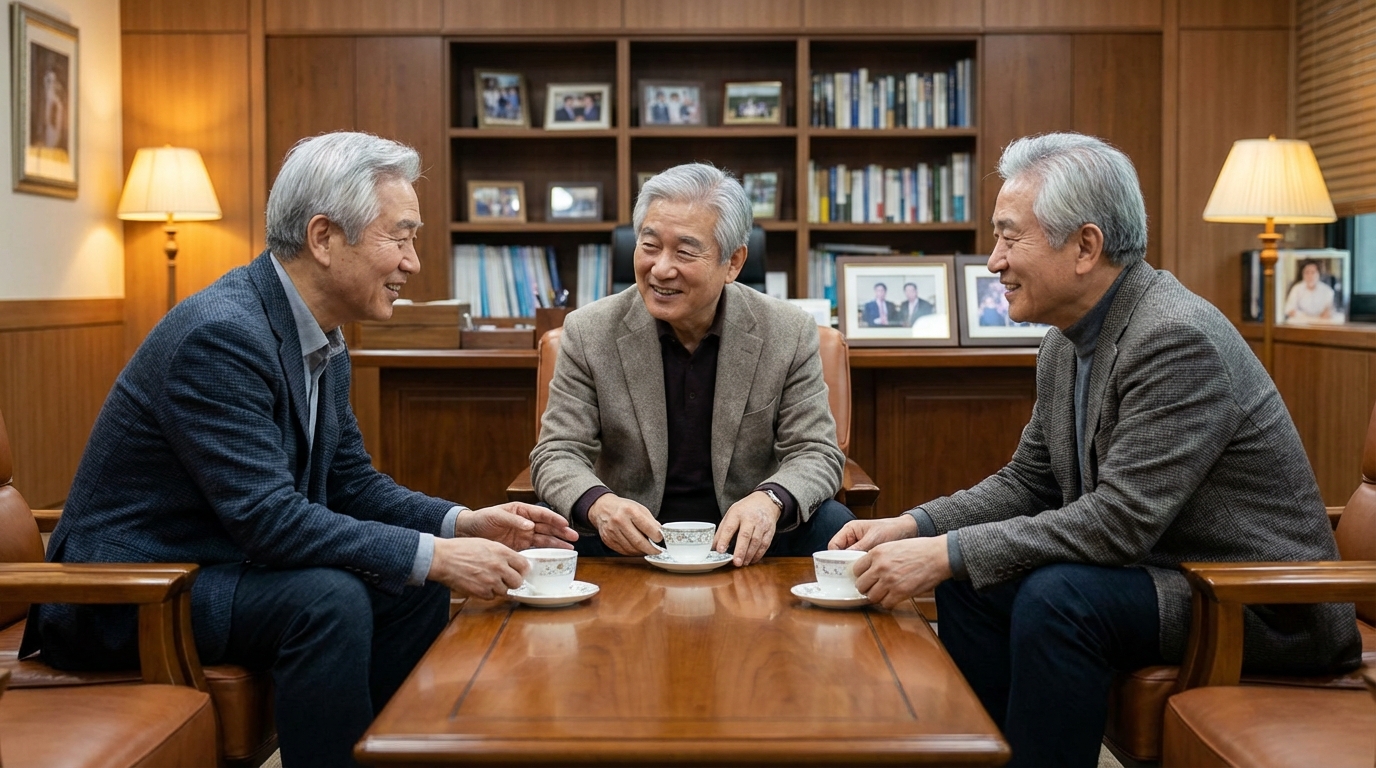 인성 및 임원 면접에서 진정성 있는 태도로 대화하는 지원자 이미지