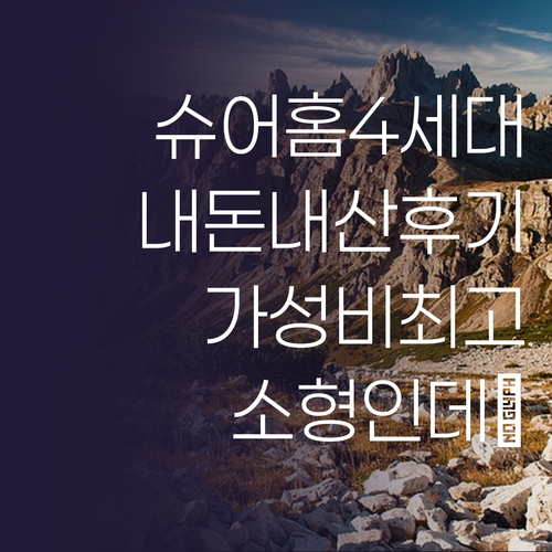 슈어홈 4세대 공기청정기 내돈내산 후..