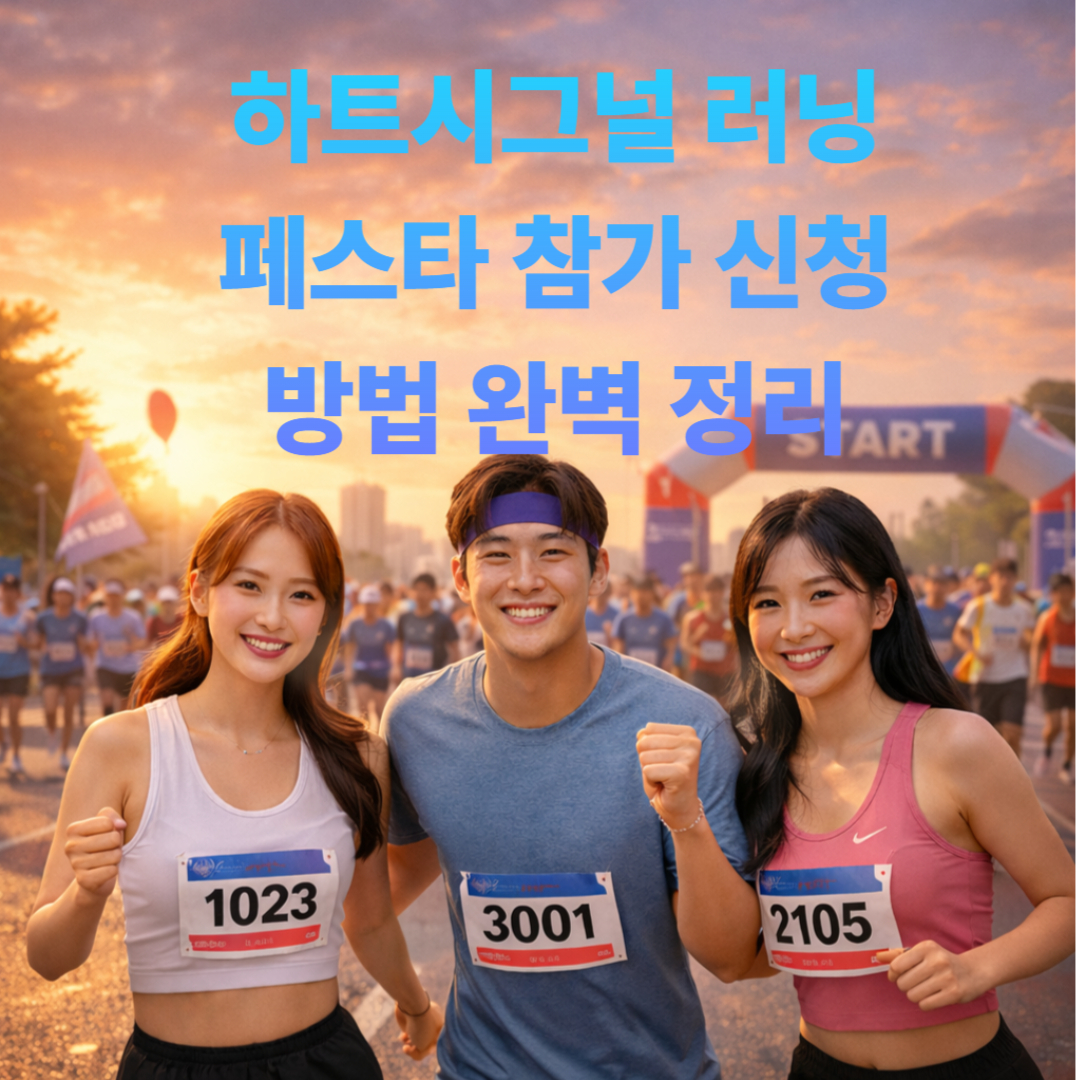 하트시그널 러닝페스타 참가 신청 방법 완벽 정리