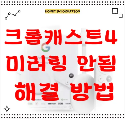 크롬캐스트 미러링 화면 전송 안됨