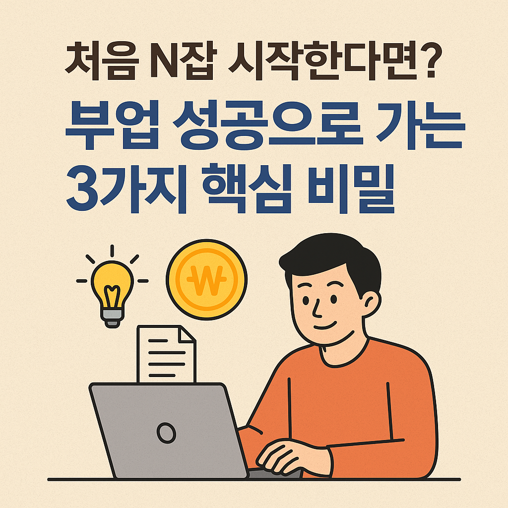 처음 N잡 시작한다면? 부업 성공으로 가는 3가지 핵심 비밀