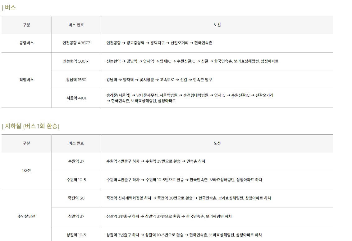 민속촌 가는방법