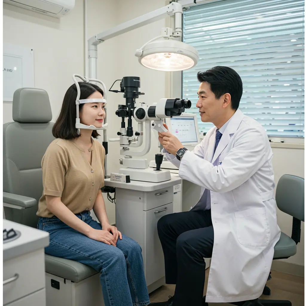 안과 질환 있는지 검사받으러 온 환자