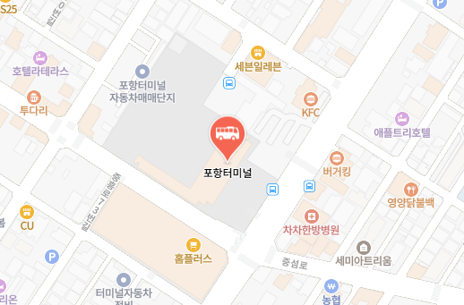 포항터미널 위치-지도