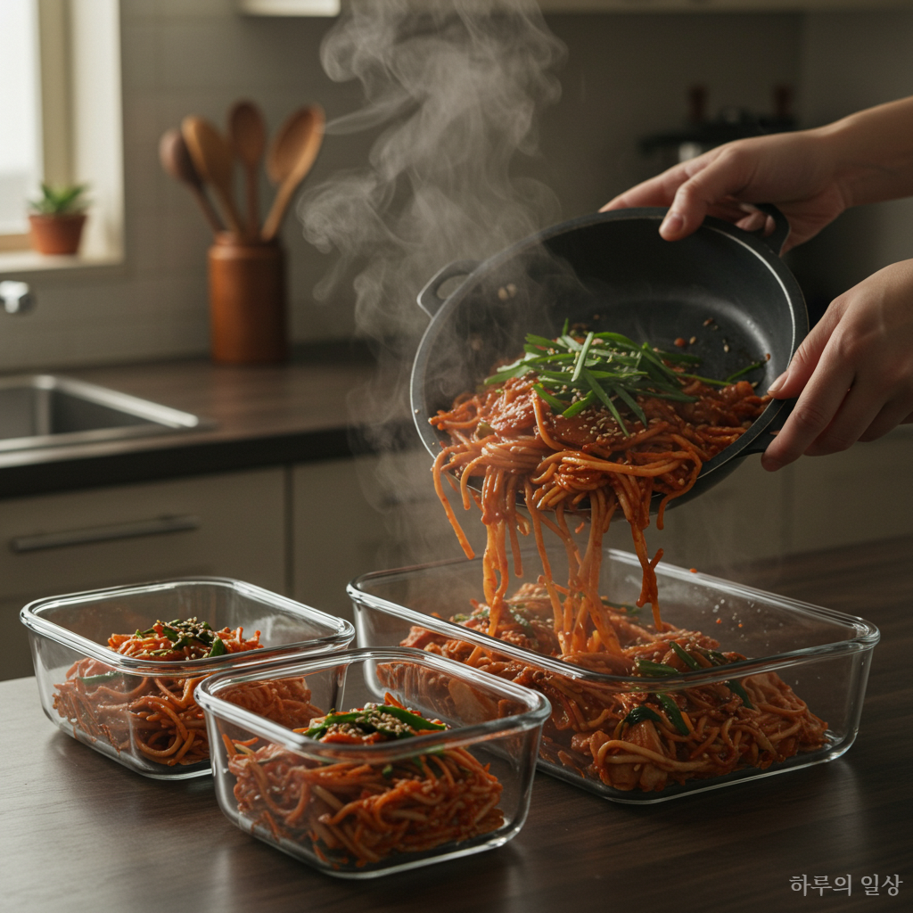 장마철 조리된 음식은 실온에서 2시간 이상 방치하지 말고 되도록 빨리 먹는게 좋다. 남은 음식은 냉장보관 하였다가 다시 먹을 땐 충분히 재가열한다.