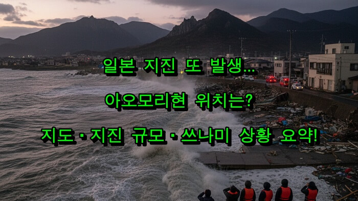 일본 지진 또 발생&hellip; 아오모리현 위치는?｜지도&middot;지진 규모&middot;쓰나미 상황 요약!