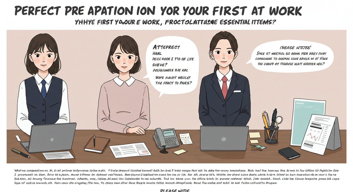 첫 출근 완벽 준비: 옷차림부터 필수템까지