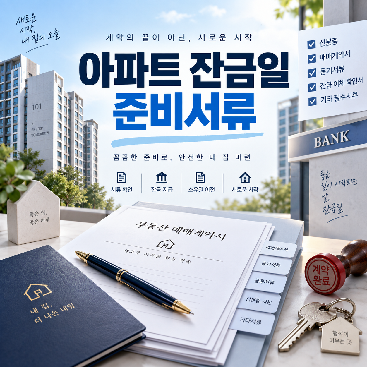 아파트 잔금일 준비서류