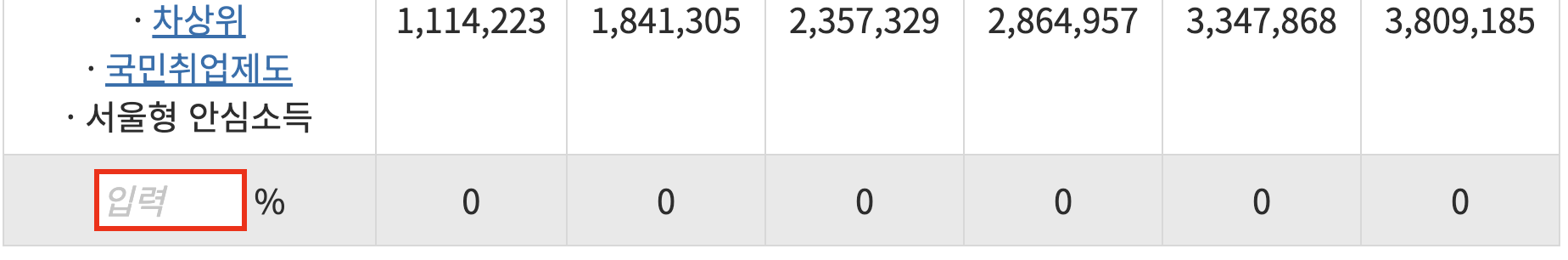 중위소득 계산기 1