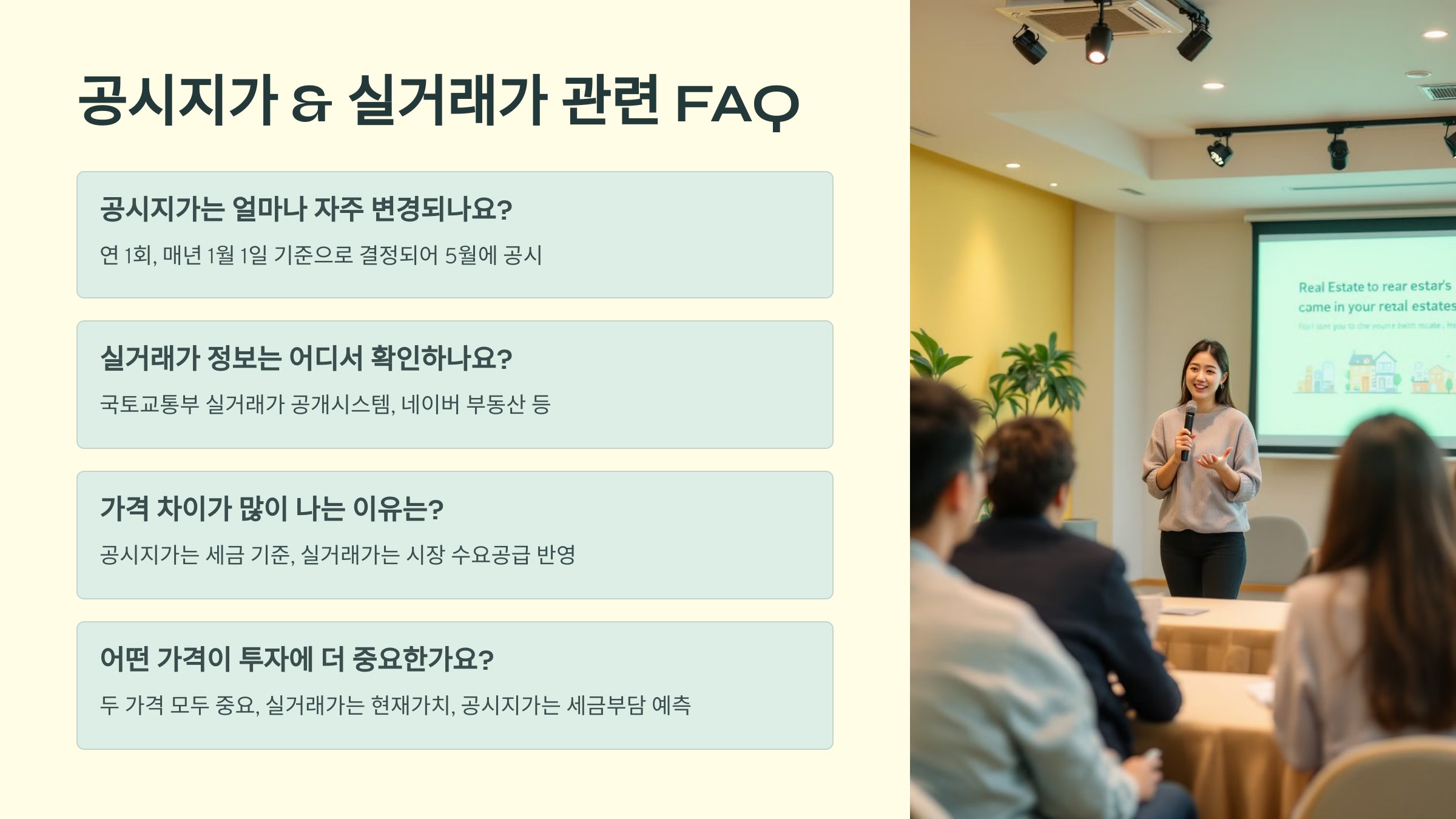 공시지가 &amp; 실거래가 관련 FAQ