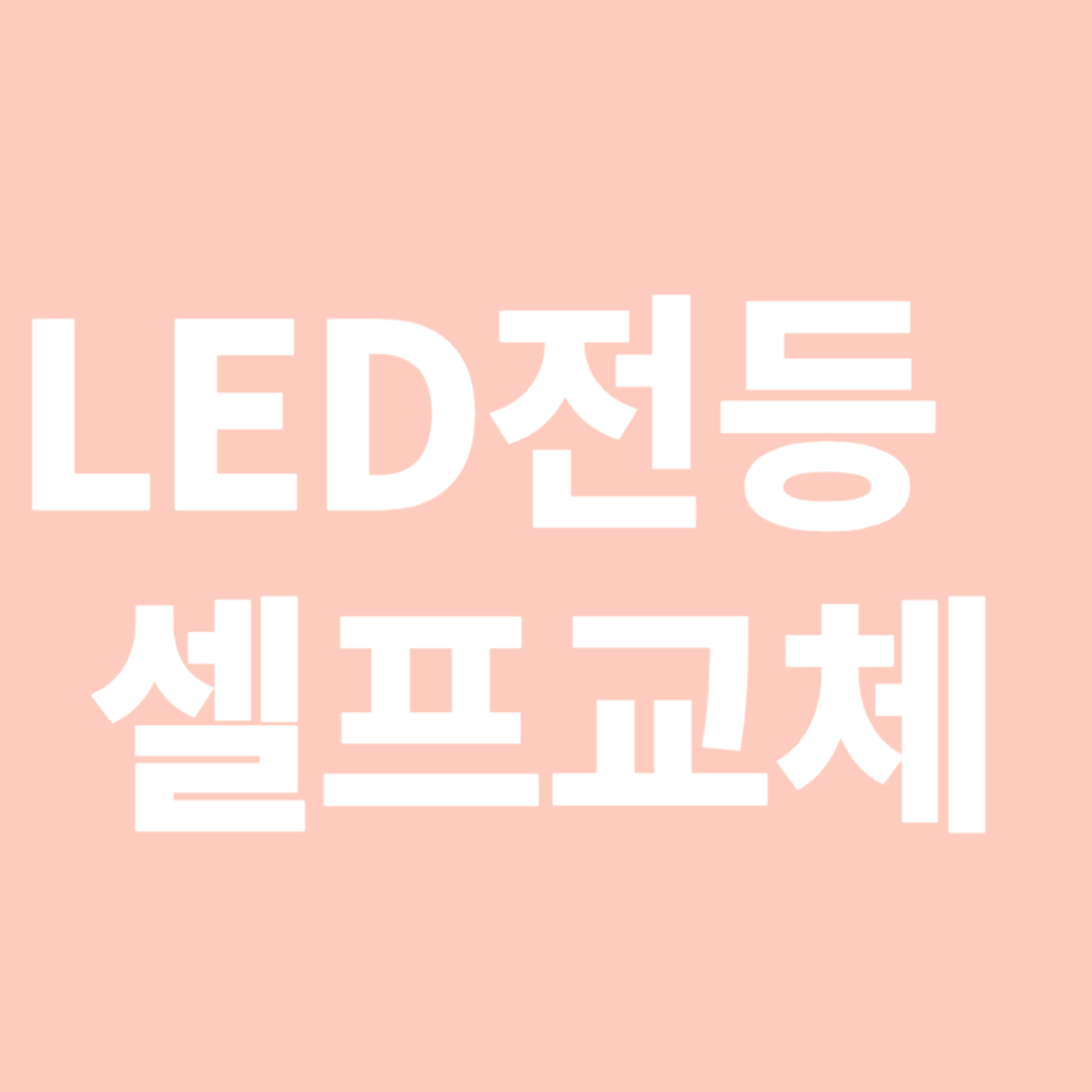 LED전등 셀프 교체