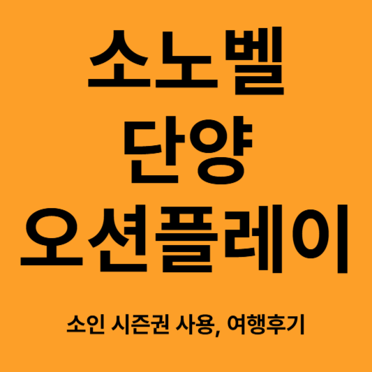 소노벨 단양 오션플레이