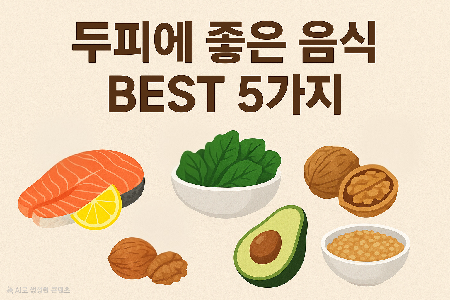 두피에 좋은 음식 BEST 5가지!